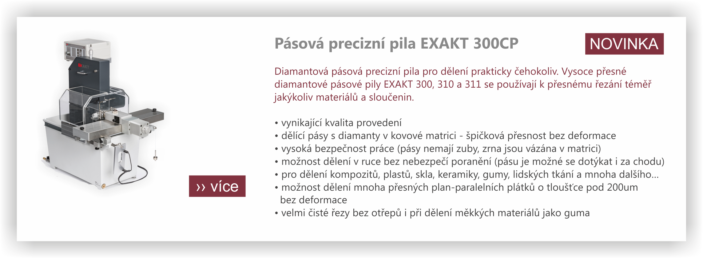 Pásová precizní pila EXAKT 300CP